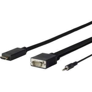 Vivolink HDMI (Type A) - 3,5mm aansluiting VGA (1 m, HDMI, VGA), Videokabel