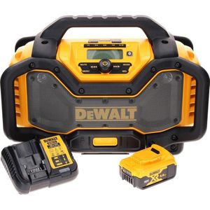 DeWalt DCR 027 P1 Batterij radio DAB+ 10.8-18.0 V + 1x batterij 5.0 Ah + lader (DAB+, FM, Bluetooth), Radio, Zwart