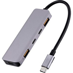T'nB - TNB Ultra-snelle 5-in-1 Gen 3.2 - USB-hub - Grijs - 5 Aansluitingen, 10 Gbps Overdrachtssnelheid