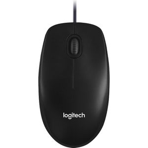 Logitech M100 (Bedraad), Muis, Zwart