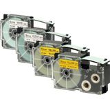 Laminated Tape for Labelling Machines Casio XR-18YW Black Yellow