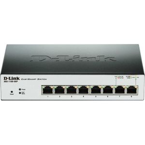 D-Link DGS-1100-08P netwerk-switch Managed L2 Gigabit Ethernet (10/100/1000) Power over Ethernet (PoE) Zwart