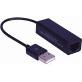 MicroConnect - USB 2.0 naar RJ45/LAN - Netwerkadapter - Zwart