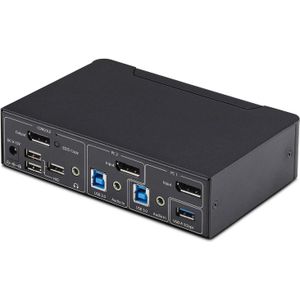 StarTech - 2-Port DisplayPort KVM Switch - 4K 60Hz - USB 3.0 Hub