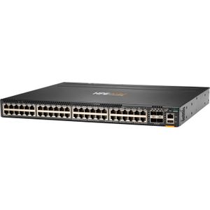 HPE E Aruba Switch, 48 poort en 4 poort SFP56, Layer 3, stapelbaar, 1U, One Touch Deployment (52 ports), Netwerkschakelaar, Zwart