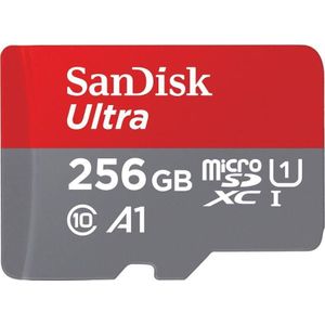 SanDisk microSDHC Ultra 256GB (UHS-1/Cl.10/100MB/s) + adapter, tablet, Geheugenkaart