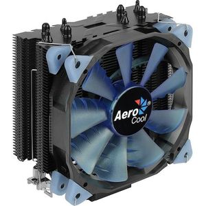 AeroCool Verkho 4 Donkere CPU Koeler (73 mm), Processorkoeler, Zwart