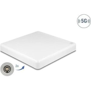 Delock 5G LTE MIMO Antenne 2 x N Buchse 2,7 - 9,0 dBi direktional Wand- und Mast (5G, 4G), Netwerkantenne