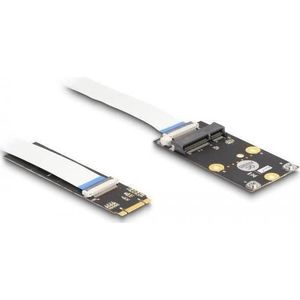 Delock - Converter M.2 Key B+M naar Mini PCIe Slot - Zwart - Data + Video Adapter