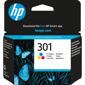 HP 301 Tri-color Original Ink Cartridge inktcartridge 1 stuk(s) Origineel Normaal rendement Cyaan, Magenta, Geel