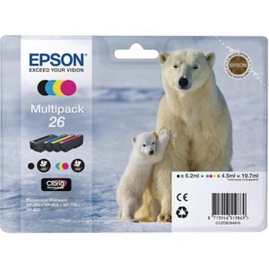 Epson Polar bear C13T26164010 inktcartridge 1 stuk(s) Origineel Zwart, Cyaan, Magenta, Geel