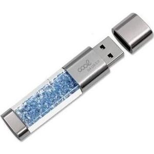 Cool Accesorios Pendrive 64gb USB 3.0 Cool Crystal Celeste (64 GB, USB-A), USB-stick, Blauw