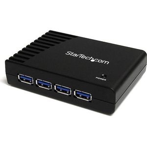 StarTech.com ST4300USB3GB interface hub USB 2.0 Type-B 5000 Mbit/s Zwart