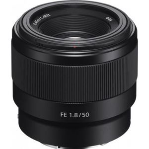 Sony FE 50mm F1.8 (Sony E, Volledig formaat), Objectief, Zwart