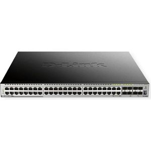 D-Link 52-P Laag 3 Gigabit Poe Schakelaar (52 ports), Netwerkschakelaar, Zwart