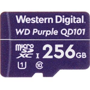 WD Generatie Purple Micro SDXC 256 GB Klasse 10 UHS-I / U1 (SD-MICRO-10/256-WD) (256 GB, microSDXC, U1), Geheugenkaart