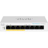 Cisco CBS110-8PP-D - Business Niet-Beheerbare Switch - 8 GE-Poorten - Gedeeltelijke PoE - Desktop - Externe Voeding