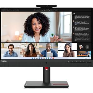 Lenovo ThinkVision T24mv-30 (1920 x 1080 Pixels, 23.80"), Monitor, Zwart