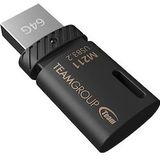 Team Group TEAMGROUP geheugen USB M211 64GB USB 3.2 Juodas (64 GB, USB-C, USB 3.2), USB-stick, Zwart