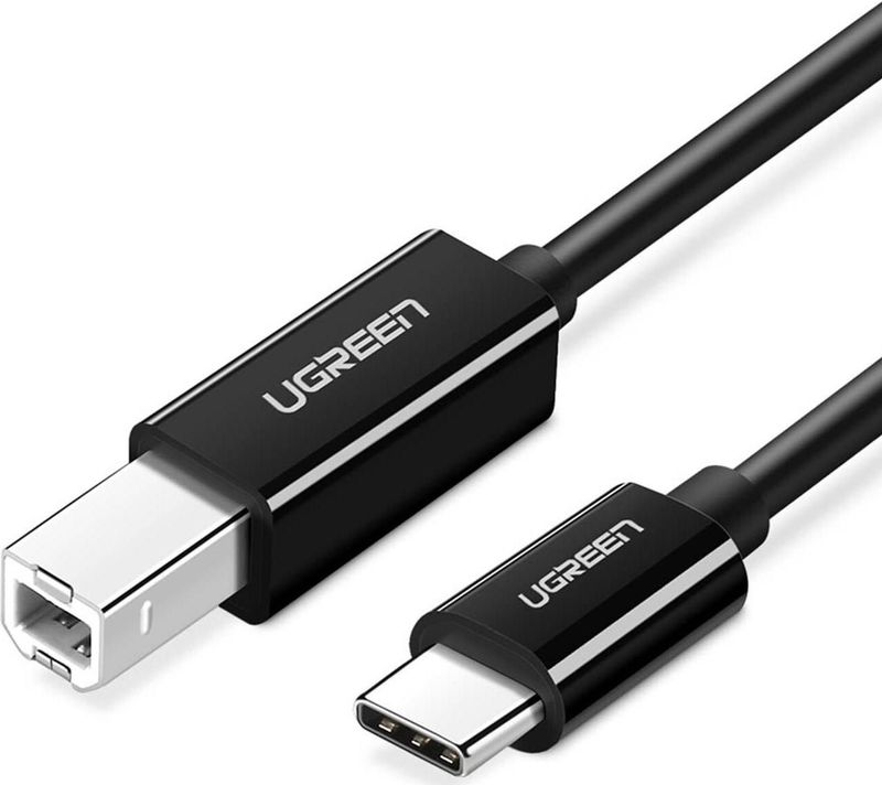 Ugreen - US241 - USB-C naar USB-B Kabel - Zwart - 2m - 480Mb/s