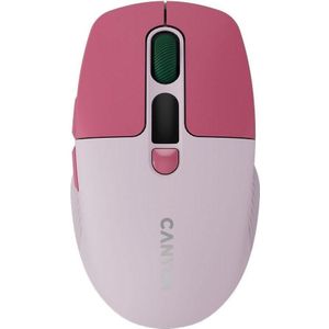 Canyon Computer mouse mouse MW-26 LCD Silent Dual Mode Wireless Pink (Draadloze), Muis, Roze