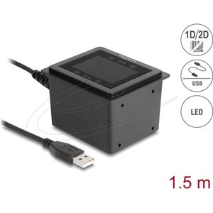 Delock - USB Barcode Scanner - Wired - Duits - 1D en 2D, 60 scans per seconde