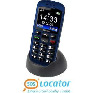 Aligator A670 Senior modrÃ½ + stol.nab. (2.20", 0.30 Mpx), Sleutel mobiele telefoon, Blauw