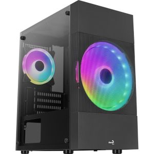 AeroCool Atomic Lite v2 (Mini-ITX, mATX), PC-behuizing, Zwart