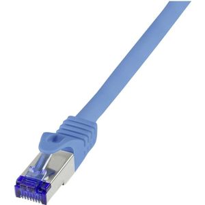 LogiLink Patchkabel Ultraflex, Cat.6A, S/FTP, 5,0 m, blauw metCat.7 raw kabel, extra flexibele & zachte kabel (S/FTP, CAT6a, 5 m), Netwerkkabel