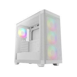 Gamdias Athena M3 WH GAMING Miditower Zwart 4x120mm ARGB detailhandel, PC-behuizing, Wit