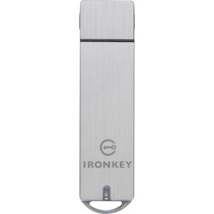 Kingston Ironkey Basis S1000 (4 GB, USB-A, USB 3.0), USB-stick, Zilver