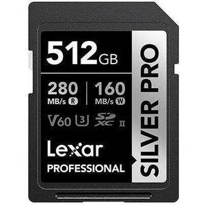 Lexar Professional SILVER PRO SDXC UHS-II Karte (SDXC, UHS-II), Geheugenkaart, Zilver