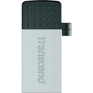 Transcend JETFLASH 380S (32 GB, USB-A, Micro USB, USB 2.0), USB-stick, Zilver