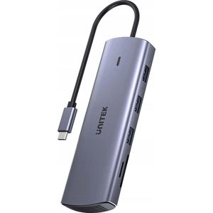Unitek - Hub 9in1 - Docking Station - USB-C - HDMI - VGA - 3x USB A - 100W