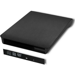 Externe Behuizing - CD/DVD Station - Zwart - USB 2.0 - SATA