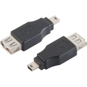 Shiverpeaks -BASIC-S--USB-adapter type A vrouwelijk naar mini USB A 5P mannelijk (USB 2.0), USB-kabel