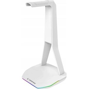 Rampage Toren T14 wit / hoofdtelefoonstandaard / RGB / 2x USB-A, Hoofdtelefoonstandaards, Wit
