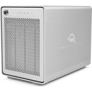 OWC Mercury Elite Pro Quad - HDD-behuizing - 2,5/3,5 inch - Serial ATA III - USB-aansluiting (2.5", 3.5"), Harddisk behuizing, Zilver