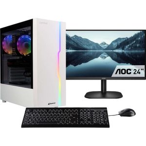 Captiva PC Advanced Gaming R93-467 TFT Bundle (Ryzen 5 7500F/RTX5060 8GB GDDR7/SSD 1TB/32GB/WLAN/w/o OS) (1000 GB, 32 GB, AMD Ryzen 5 7500F, GeForce RTX 5060), PC, Wit
