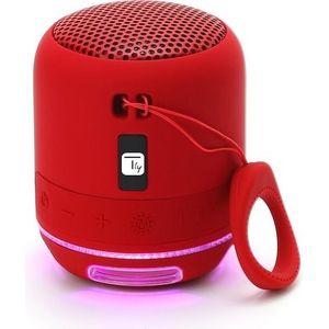 Techly Draadloze draagbare luidspreker (4 h, Voeding via USB), Bluetooth luidspreker, Rood