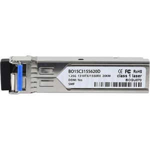 BlueOptics Brocade SFP-BXU35-20KM Compatibel SFP BO15C3155620D, Zendontvangers, Zilver