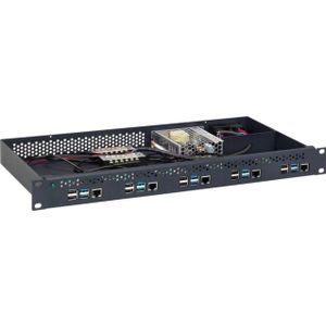 Rackmount.IT - RM-PI-T1 - Behuizing - Zwart - Voor 5 eenheden Raspberry Pi 4