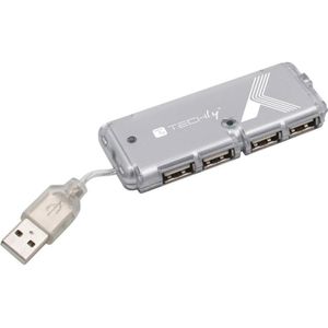 Techly IUSB2-HUB599TY interface hub USB 2.0 480 Mbit/s Grijs