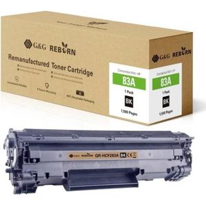 G&G - Reborn - Toner - Zwart - Vervangt HP 83A - 1500 pagina's