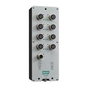 Moxa EN 50155 unmanaged Ethernet Switch mit 8 10100BaseT(X) PoE Ports, M12 Stecker, Netwerkschakelaar