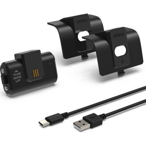 Nyko ower Kit For Xbox Series X/S and Xbox One Spiele-Controllerbatterie (Xbox serie S, Xbox One S, Xbox serie X), Accessoires voor spelcomputers, Zwart