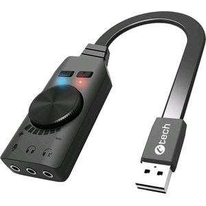 C-Tech SC-7Q (USB 2.0), Geluidskaart, Zwart