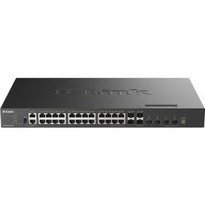 D-Link 10g Laag 3 Stapelbaar Beheerd (32 ports), Netwerkschakelaar, Zwart