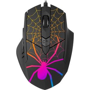 Tracer 47360 Gamezone Zwarte weduwe RGB (Bedraad), Muis, Zwart