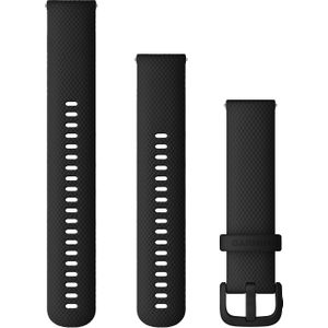 Garmin Snel verwisselbare polsband (20 mm, Silicone), Horlogebandjes, Zwart